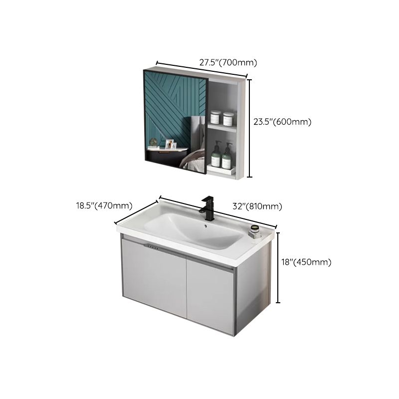 Modern Bathroom Sink Vanity Wall Mount Bathroom Vanity Set with Mirror Clearhalo 'Bathroom Remodel & Bathroom Fixtures' 'Bathroom Vanities' 'bathroom_vanities' 'Home Improvement' 'home_improvement' 'home_improvement_bathroom_vanities' 1200x1200_c68fafd7-dee2-4fe3-80d2-12bc2a5f4f24