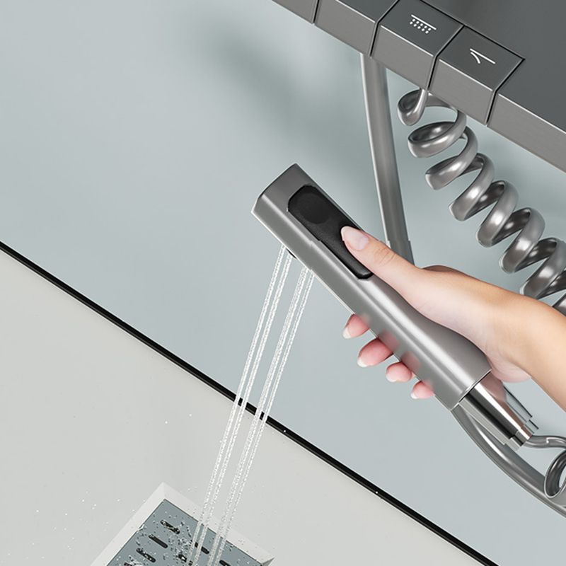 Digital Display Shower System Brass 2 Shower Heads Shower Set Clearhalo 'Bathroom Remodel & Bathroom Fixtures' 'Home Improvement' 'home_improvement' 'home_improvement_shower_faucets' 'Shower Faucets & Systems' 'shower_faucets' 'Showers & Bathtubs Plumbing' 'Showers & Bathtubs' 1200x1200_c6a97689-44d2-42c6-9ce2-92cabcef57d4