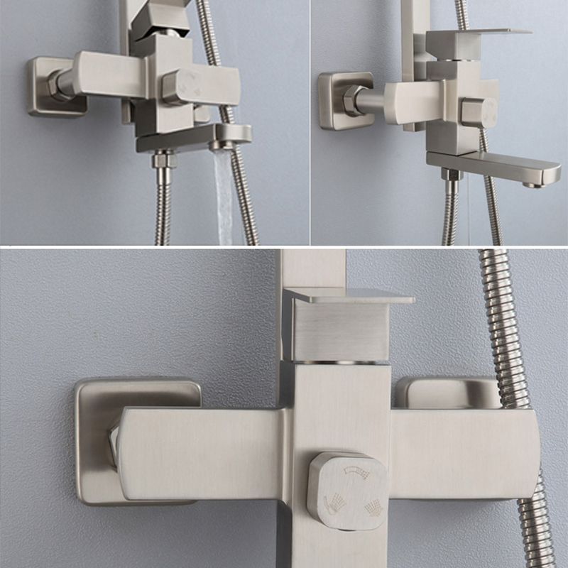 Modern Shower System Stainless Steel Temperature Control Wall Mounted Shower Set Clearhalo 'Bathroom Remodel & Bathroom Fixtures' 'Home Improvement' 'home_improvement' 'home_improvement_shower_faucets' 'Shower Faucets & Systems' 'shower_faucets' 'Showers & Bathtubs Plumbing' 'Showers & Bathtubs' 1200x1200_c6b5a1f0-91c5-4285-b544-3b382d770799