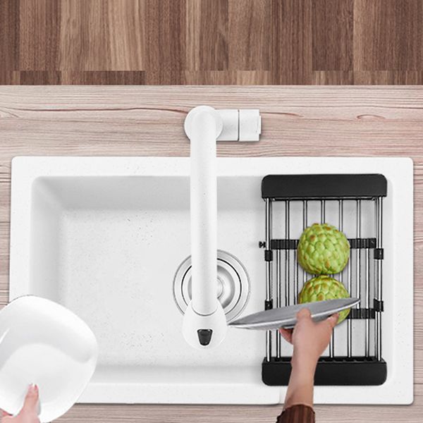 Quartz Kitchen Sink Single Bowl Kitchen Sink with with Drain Strainer Kit Clearhalo 'Home Improvement' 'home_improvement' 'home_improvement_kitchen_sinks' 'Kitchen Remodel & Kitchen Fixtures' 'Kitchen Sinks & Faucet Components' 'Kitchen Sinks' 'kitchen_sinks' 1200x1200_c6c4c6d8-405b-425e-af88-5c47b0d17e77