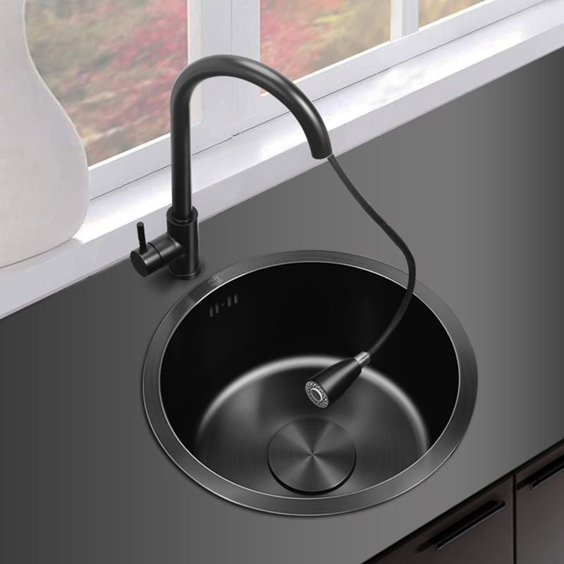 Classic Round Sink Stainless Steel Drop-In Friction Resistant Round Sink for Kitchen Clearhalo 'Home Improvement' 'home_improvement' 'home_improvement_kitchen_sinks' 'Kitchen Remodel & Kitchen Fixtures' 'Kitchen Sinks & Faucet Components' 'Kitchen Sinks' 'kitchen_sinks' 1200x1200_c6d082a9-c46c-4c11-8330-1969799b287f