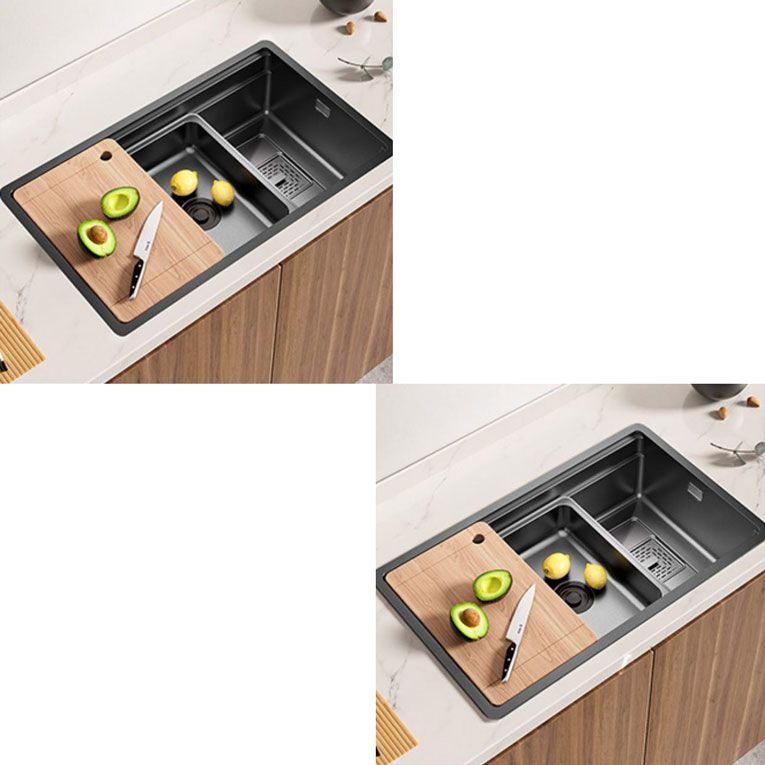 Modern Style Kitchen Sink Stainless Steel Rectangle Shape Kitchen Sink Clearhalo 'Home Improvement' 'home_improvement' 'home_improvement_kitchen_sinks' 'Kitchen Remodel & Kitchen Fixtures' 'Kitchen Sinks & Faucet Components' 'Kitchen Sinks' 'kitchen_sinks' 1200x1200_c6d744f2-9428-47e3-b688-f2d807f0a56f