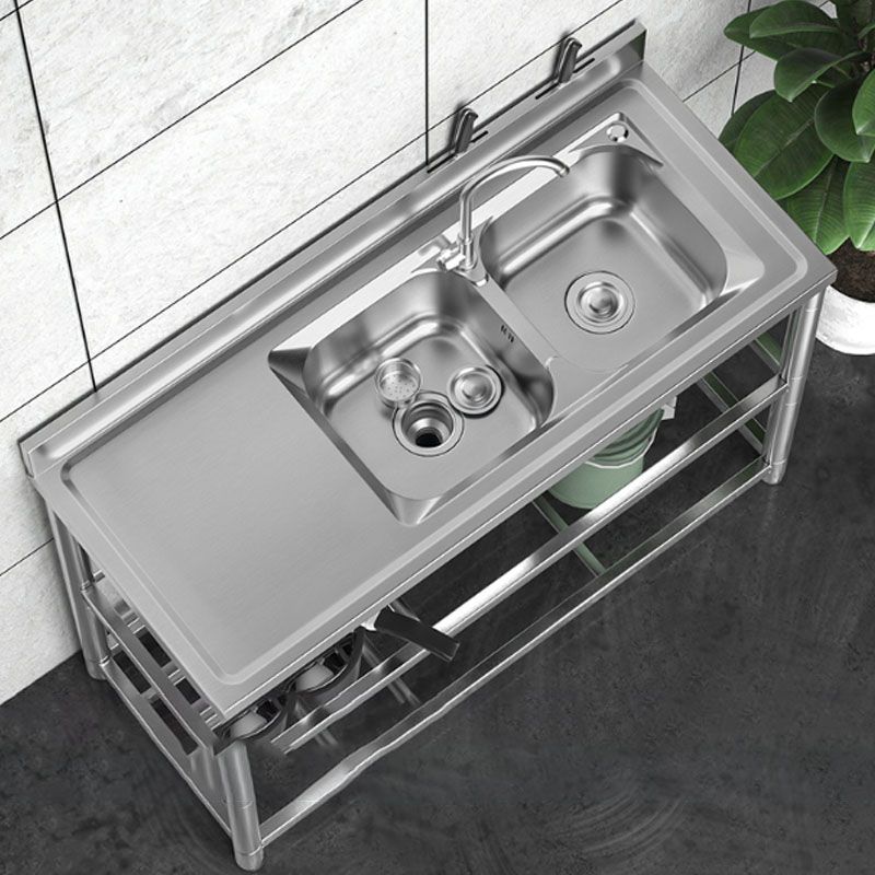 Classic Style Kitchen Sink Stainless Steel 2 Holes Undermount Kitchen Sink Clearhalo 'Home Improvement' 'home_improvement' 'home_improvement_kitchen_sinks' 'Kitchen Remodel & Kitchen Fixtures' 'Kitchen Sinks & Faucet Components' 'Kitchen Sinks' 'kitchen_sinks' 1200x1200_c6dd002d-3f42-4df0-a730-b4574f18f082