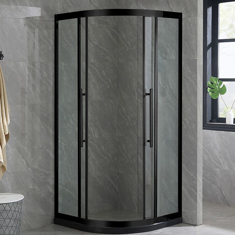 Semi-Frameless Tempered Glass Shower Enclosure Double Handles Shower Enclosure Clearhalo 'Bathroom Remodel & Bathroom Fixtures' 'Home Improvement' 'home_improvement' 'home_improvement_shower_stalls_enclosures' 'Shower Stalls & Enclosures' 'shower_stalls_enclosures' 'Showers & Bathtubs' 1200x1200_c70584b7-ef0f-48e3-acb2-d95688e79a72