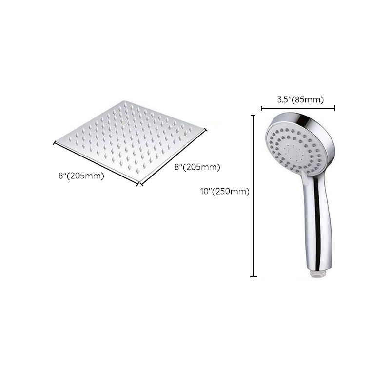 Modern Pull down Dual Shower Head Square High Arch Shower Head Combo Clearhalo 'Bathroom Remodel & Bathroom Fixtures' 'Home Improvement' 'home_improvement' 'home_improvement_shower_heads' 'Shower Heads' 'shower_heads' 'Showers & Bathtubs Plumbing' 'Showers & Bathtubs' 1200x1200_c7150314-7349-4106-952c-e858ff1ed83c