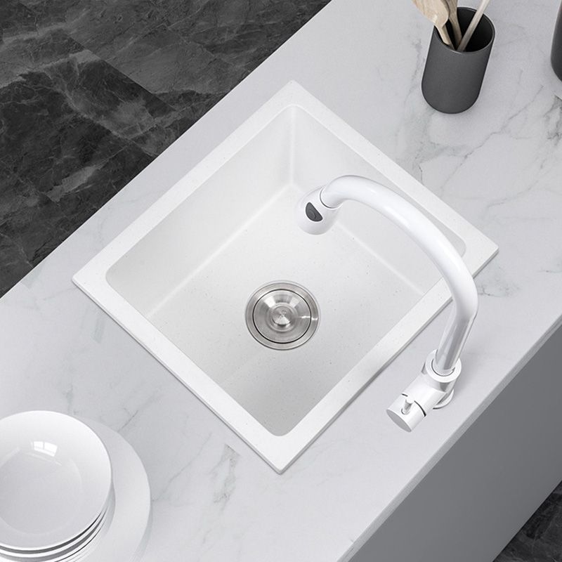 Contemporary White Quartz Kitchen Sink Drop-In 1 Holes Single Bowl Sink Clearhalo 'Home Improvement' 'home_improvement' 'home_improvement_kitchen_sinks' 'Kitchen Remodel & Kitchen Fixtures' 'Kitchen Sinks & Faucet Components' 'Kitchen Sinks' 'kitchen_sinks' 1200x1200_c71905e0-1d46-41c7-b297-2f110a55b0ed