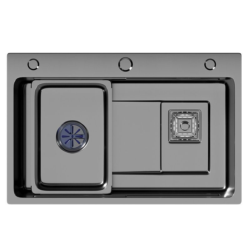 Modern Style Kitchen Sink Stainless Steel Kitchen Sink with Right Drain Placement Clearhalo 'Home Improvement' 'home_improvement' 'home_improvement_kitchen_sinks' 'Kitchen Remodel & Kitchen Fixtures' 'Kitchen Sinks & Faucet Components' 'Kitchen Sinks' 'kitchen_sinks' 1200x1200_c72829cf-4643-45ef-aa39-a28ae25524f4