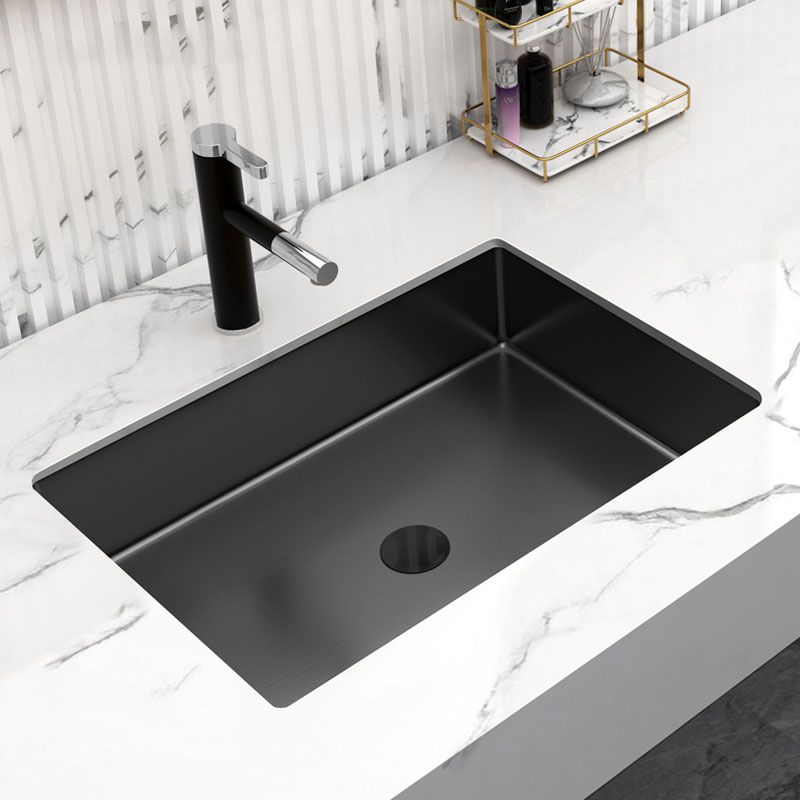 Modern Black Basin Sink Stainless Steel Rectangular Undermount Bathroom Sink Clearhalo 'Bathroom Remodel & Bathroom Fixtures' 'Bathroom Sinks & Faucet Components' 'Bathroom Sinks' 'bathroom_sink' 'Home Improvement' 'home_improvement' 'home_improvement_bathroom_sink' 1200x1200_c7362af1-9987-4588-ae09-892755ebfaec