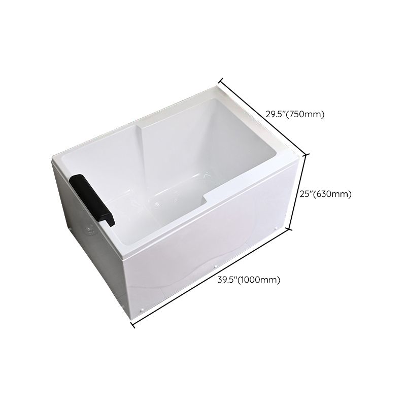Back to Wall Soaking Bath Modern Rectangular Antique Finish Bath Tub Clearhalo 'Bathroom Remodel & Bathroom Fixtures' 'Bathtubs' 'Home Improvement' 'home_improvement' 'home_improvement_bathtubs' 'Showers & Bathtubs' 1200x1200_c7369456-9dbf-4f44-9161-7dbae1c75fb1