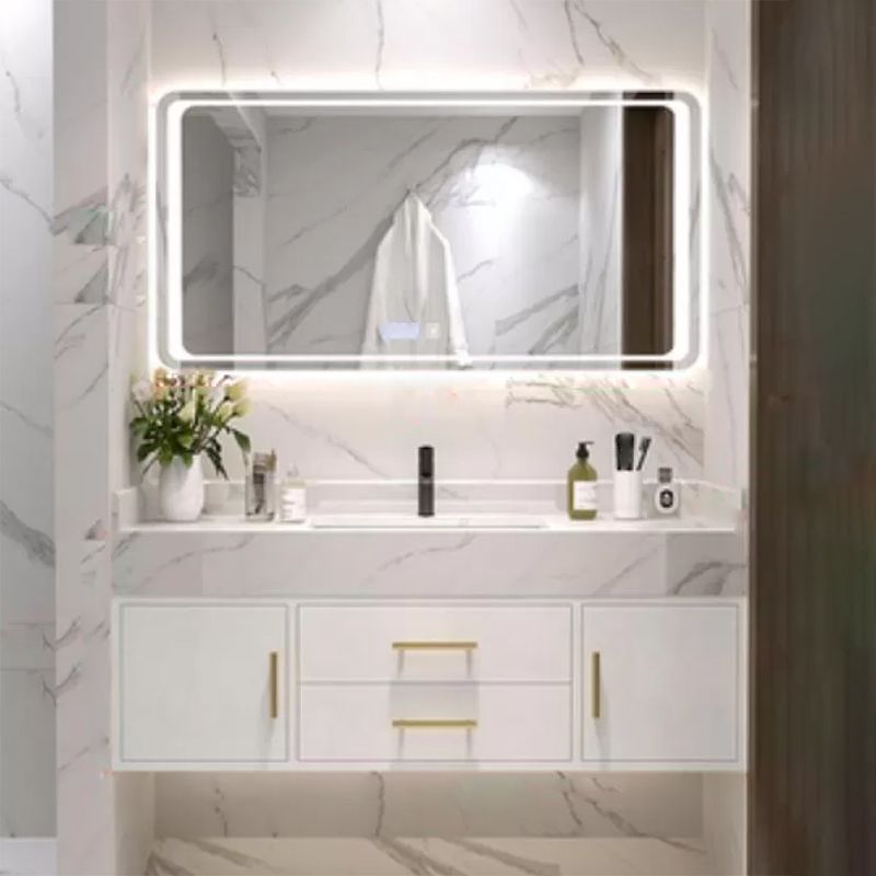 Bathroom Vanity Set Single-Sink Wall-Mounted Mirror Included Drawers Bathroom Vanity Clearhalo 'Bathroom Remodel & Bathroom Fixtures' 'Bathroom Vanities' 'bathroom_vanities' 'Home Improvement' 'home_improvement' 'home_improvement_bathroom_vanities' 1200x1200_c73b906a-3feb-443e-bf78-81151d8edcd2