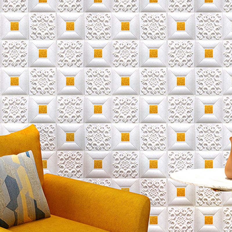 Modern Pearl Wainscoting PVC Wall Access Panel Peel and Stick Wall Tile Set of 10 Clearhalo 'Flooring 'Home Improvement' 'home_improvement' 'home_improvement_wall_paneling' 'Wall Paneling' 'wall_paneling' 'Walls & Ceilings' Walls and Ceiling' 1200x1200_c73da02a-207a-4d56-8b90-1ce75d99b9bb