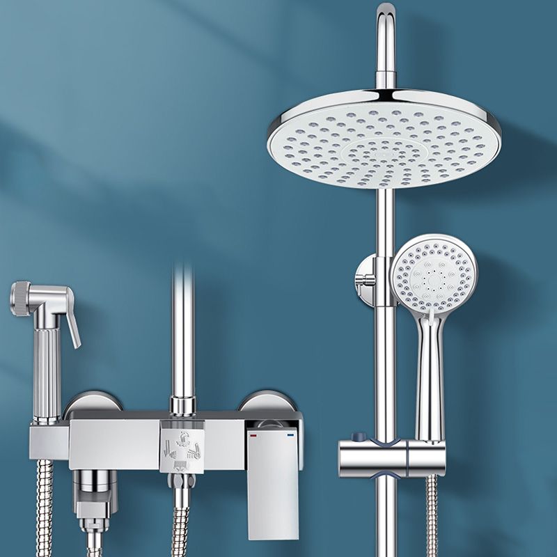 Modern Shower System Handle Lever Wall Mounted Spot Resist Copper Shower System Clearhalo 'Bathroom Remodel & Bathroom Fixtures' 'Home Improvement' 'home_improvement' 'home_improvement_shower_faucets' 'Shower Faucets & Systems' 'shower_faucets' 'Showers & Bathtubs Plumbing' 'Showers & Bathtubs' 1200x1200_c754007e-651b-4ae3-9d37-c667ea00ae6f