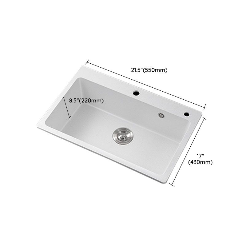 Drop-In Kitchen Sink Quartz Single Basin Kitchen Sink with Basket Strainer Clearhalo 'Home Improvement' 'home_improvement' 'home_improvement_kitchen_sinks' 'Kitchen Remodel & Kitchen Fixtures' 'Kitchen Sinks & Faucet Components' 'Kitchen Sinks' 'kitchen_sinks' 1200x1200_c75fbb09-9564-4dd3-8846-0a9e1996a7f8