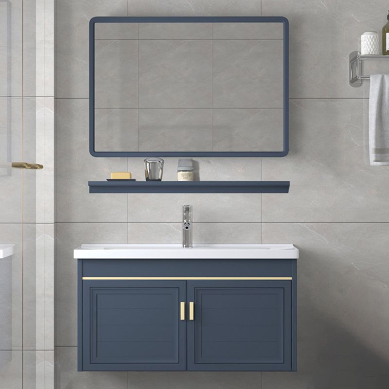 Modern Wall-Mounted Sink Vanity Blue Wall Mount Vanity Cabinet Clearhalo 'Bathroom Remodel & Bathroom Fixtures' 'Bathroom Vanities' 'bathroom_vanities' 'Home Improvement' 'home_improvement' 'home_improvement_bathroom_vanities' 1200x1200_c76d0730-cd1b-4f21-9d3a-c284b42db285