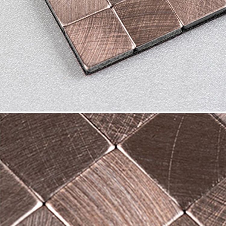 Mosaic Tile Wallpaper Square Shape Peel & Stick Mosaic Tile with Metal Look Clearhalo 'Flooring 'Home Improvement' 'home_improvement' 'home_improvement_peel_stick_blacksplash' 'Peel & Stick Backsplash Tile' 'peel_stick_blacksplash' 'Walls & Ceilings' Walls and Ceiling' 1200x1200_c79c1e7e-5064-4954-8539-40d2bcfc96be