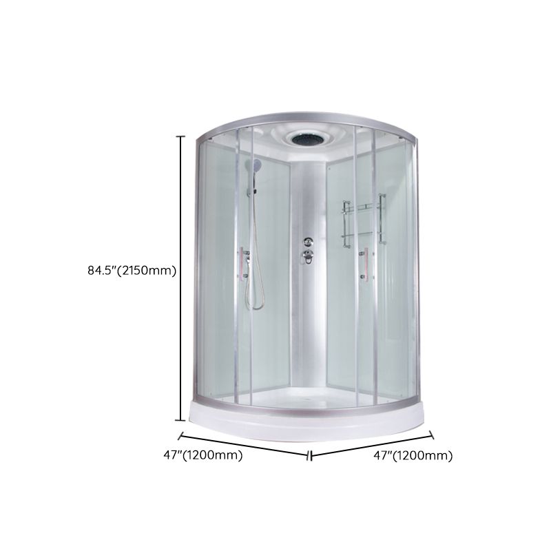 Round Semi-Frameless Shower Stall Corner Tempered Glass Shower Stall Clearhalo 'Bathroom Remodel & Bathroom Fixtures' 'Home Improvement' 'home_improvement' 'home_improvement_shower_stalls_enclosures' 'Shower Stalls & Enclosures' 'shower_stalls_enclosures' 'Showers & Bathtubs' 1200x1200_c7a19798-ef4c-41bd-a4fa-2e5839befc62