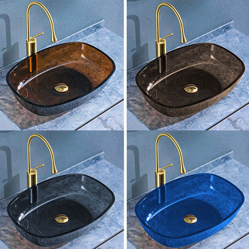 Modern Vessel Sink Oval Glass with Pop-Up Drain and Faucet Vessel Bathroom Sink Clearhalo 'Bathroom Remodel & Bathroom Fixtures' 'Bathroom Sinks & Faucet Components' 'Bathroom Sinks' 'bathroom_sink' 'Home Improvement' 'home_improvement' 'home_improvement_bathroom_sink' 1200x1200_c7a8071d-1998-4318-a26c-c5f7e623423a