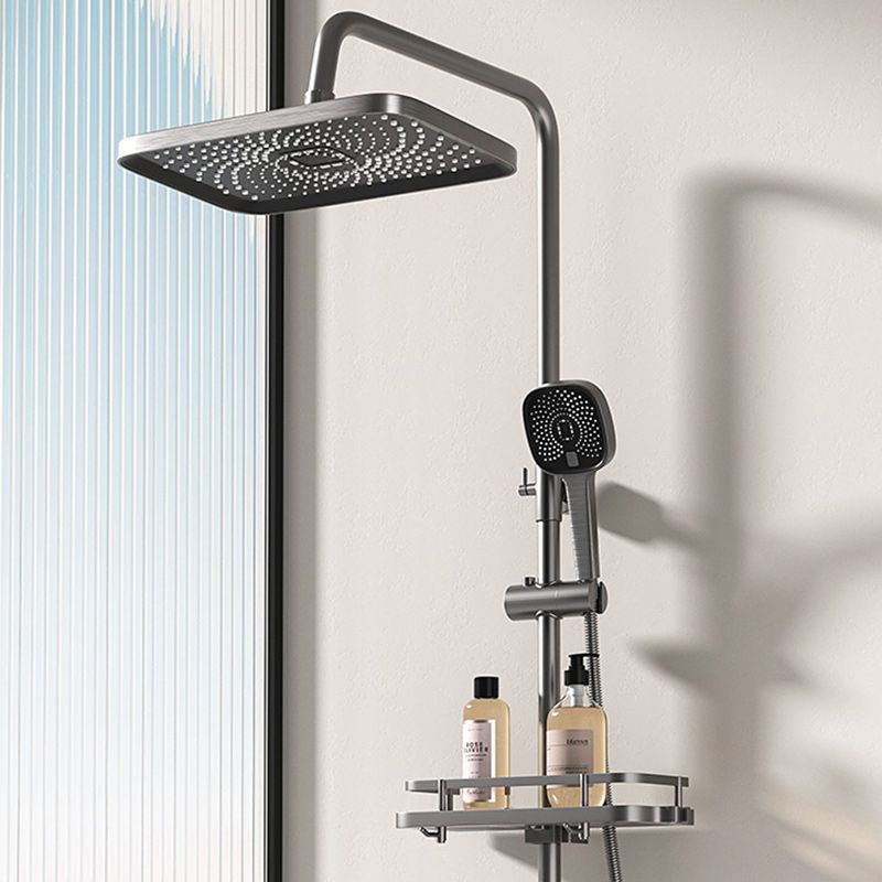 Modern Shower Trim Push Button Dual Shower Head Wall Mounted Shower Combo Clearhalo 'Bathroom Remodel & Bathroom Fixtures' 'Home Improvement' 'home_improvement' 'home_improvement_shower_faucets' 'Shower Faucets & Systems' 'shower_faucets' 'Showers & Bathtubs Plumbing' 'Showers & Bathtubs' 1200x1200_c7c6c5fa-e226-4ea9-88ee-4933c901d026