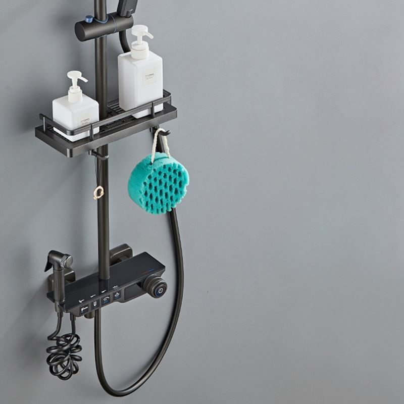 Contemporary Shower System Wall Mounted Shower System with Hand Shower Clearhalo 'Bathroom Remodel & Bathroom Fixtures' 'Home Improvement' 'home_improvement' 'home_improvement_shower_faucets' 'Shower Faucets & Systems' 'shower_faucets' 'Showers & Bathtubs Plumbing' 'Showers & Bathtubs' 1200x1200_c7c83db2-6974-4985-a2dc-3d4474836f5e