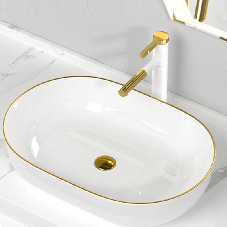 Traditional Vessel Sink Rectangular Porcelain with Overflow And Drain Assembly Wash Stand Clearhalo 'Bathroom Remodel & Bathroom Fixtures' 'Bathroom Sinks & Faucet Components' 'Bathroom Sinks' 'bathroom_sink' 'Home Improvement' 'home_improvement' 'home_improvement_bathroom_sink' 1200x1200_c7cb0e75-230d-4c23-b0d7-fc73a62fecfa