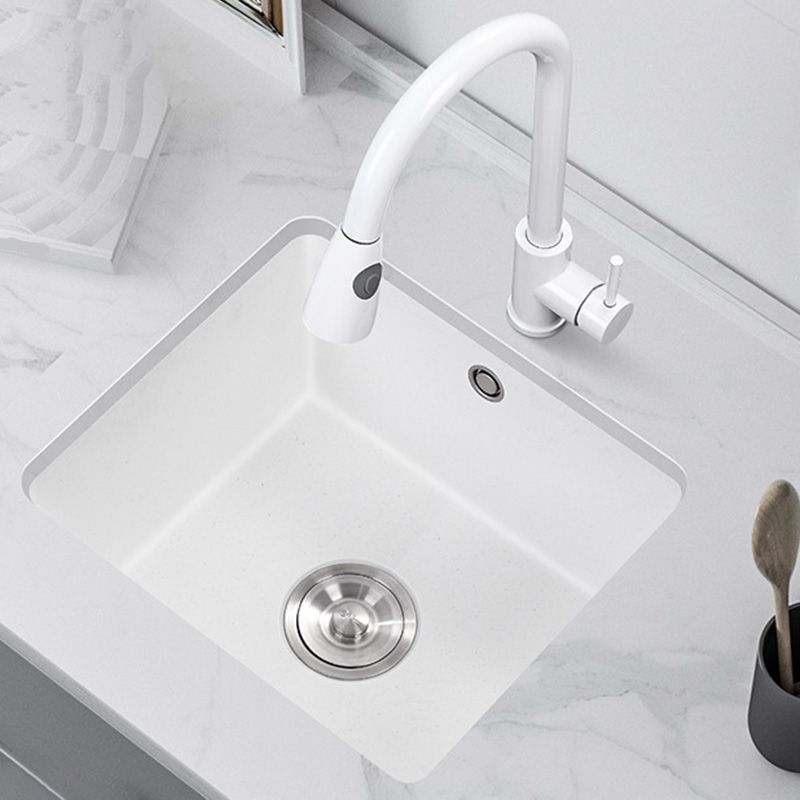 Contemporary White Quartz Kitchen Sink Drop-In 1 Holes Single Bowl Sink Clearhalo 'Home Improvement' 'home_improvement' 'home_improvement_kitchen_sinks' 'Kitchen Remodel & Kitchen Fixtures' 'Kitchen Sinks & Faucet Components' 'Kitchen Sinks' 'kitchen_sinks' 1200x1200_c7ce9d5d-6ea4-4235-b1a1-bb7e328bbc65