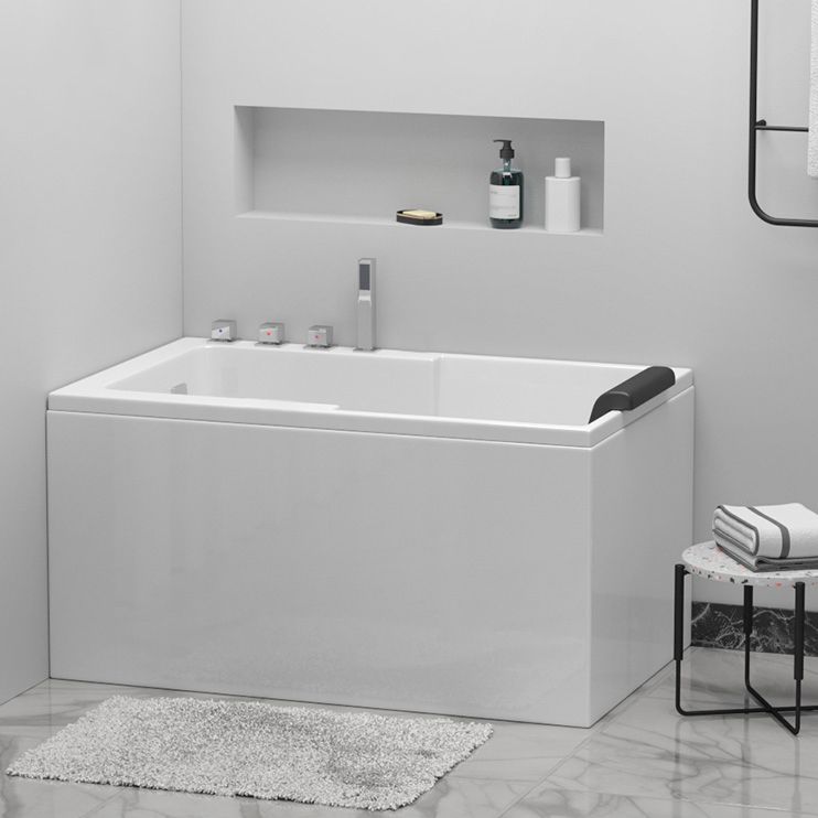 Back to Wall Soaking Bath Modern Rectangular Antique Finish Bath Tub Clearhalo 'Bathroom Remodel & Bathroom Fixtures' 'Bathtubs' 'Home Improvement' 'home_improvement' 'home_improvement_bathtubs' 'Showers & Bathtubs' 1200x1200_c7f0a675-7af4-4978-88b4-5ca3de4ee4bf