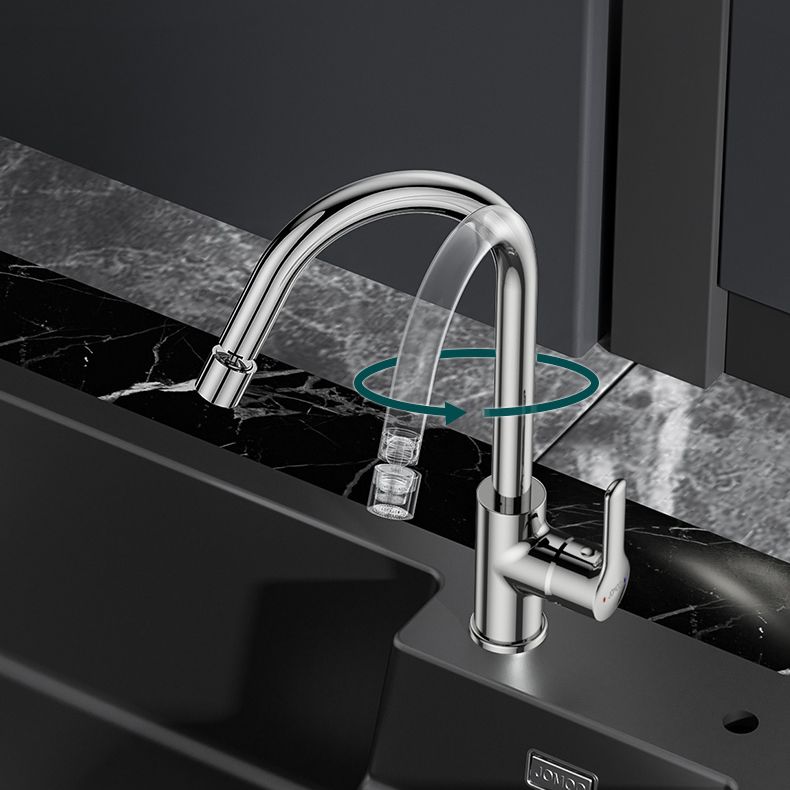 1 Hole Kitchen Faucet Metal High Arch Kitchen Sink Faucet with No Sensor Clearhalo 'Home Improvement' 'home_improvement' 'home_improvement_kitchen_faucets' 'Kitchen Faucets' 'Kitchen Remodel & Kitchen Fixtures' 'Kitchen Sinks & Faucet Components' 'kitchen_faucets' 1200x1200_c80bdd32-5ebd-442a-8de7-007008dd2701