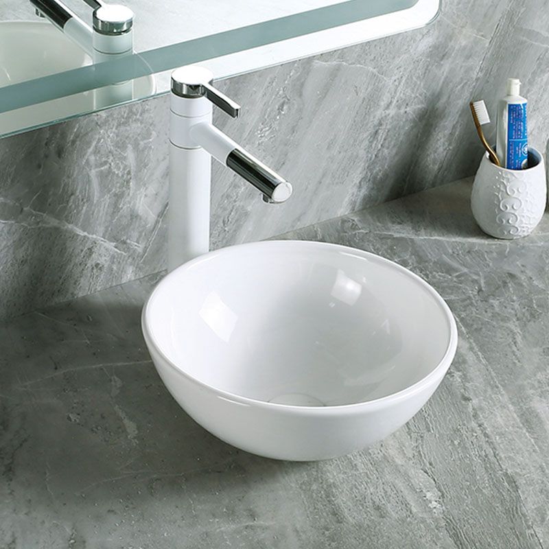 Modern Vessel Bathroom Sink Porcelain with Pop-Up Drain Vessel Sink without Faucet Clearhalo 'Bathroom Remodel & Bathroom Fixtures' 'Bathroom Sinks & Faucet Components' 'Bathroom Sinks' 'bathroom_sink' 'Home Improvement' 'home_improvement' 'home_improvement_bathroom_sink' 1200x1200_c810d3ab-d54d-49b6-bb31-502d6f2365e6