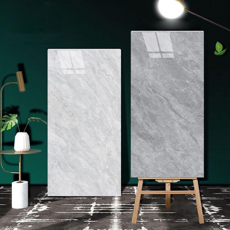 Modern Rectangle White Singular Tile Marble Floor and Wall for Bathroom Clearhalo 'Floor Tiles & Wall Tiles' 'floor_tiles_wall_tiles' 'Flooring 'Home Improvement' 'home_improvement' 'home_improvement_floor_tiles_wall_tiles' Walls and Ceiling' 1200x1200_c81154ee-f52d-40a2-ae0d-826458b481fb