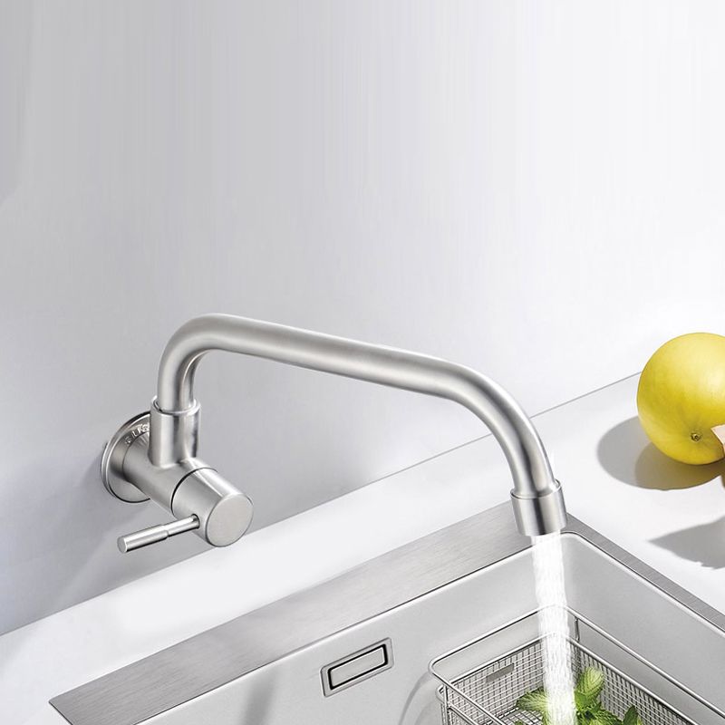 Modern Single Handle Kitchen Faucet Low Arc Wall Mounted Profile Faucet Clearhalo 'Home Improvement' 'home_improvement' 'home_improvement_kitchen_faucets' 'Kitchen Faucets' 'Kitchen Remodel & Kitchen Fixtures' 'Kitchen Sinks & Faucet Components' 'kitchen_faucets' 1200x1200_c8296b68-36f3-45d6-9092-a53055d493c7