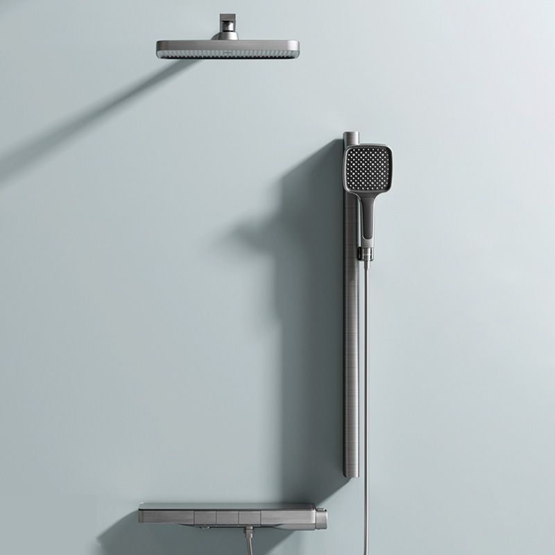 Contemporary Shower Set Handheld Shower Head Wall Mounted Shower System Clearhalo 'Bathroom Remodel & Bathroom Fixtures' 'Home Improvement' 'home_improvement' 'home_improvement_shower_faucets' 'Shower Faucets & Systems' 'shower_faucets' 'Showers & Bathtubs Plumbing' 'Showers & Bathtubs' 1200x1200_c840a927-1a31-4a1f-8fe8-0ae0535028ae