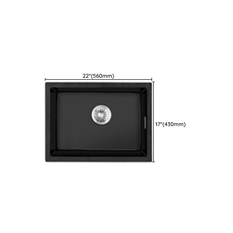 Quartz Kitchen Sink Single Bowl Drop-In Kitchen Sink with Rectangular Shape Clearhalo 'Home Improvement' 'home_improvement' 'home_improvement_kitchen_sinks' 'Kitchen Remodel & Kitchen Fixtures' 'Kitchen Sinks & Faucet Components' 'Kitchen Sinks' 'kitchen_sinks' 1200x1200_c85d5ad1-9ff6-4682-b16e-d3712b85670e