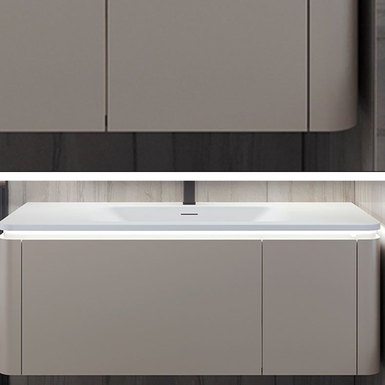 Modern Rectangular Wall Mounted Standard Open Console with Sink Set Clearhalo 'Bathroom Remodel & Bathroom Fixtures' 'Bathroom Vanities' 'bathroom_vanities' 'Home Improvement' 'home_improvement' 'home_improvement_bathroom_vanities' 1200x1200_c86a6e8e-54ea-4f42-b858-44add009350c