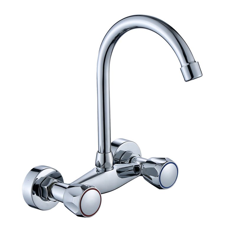 Modern Bridge Faucet Brass Knob Handle Swivel Spout Wall Mounted Pot Filler Faucet Clearhalo 'Home Improvement' 'home_improvement' 'home_improvement_kitchen_faucets' 'Kitchen Faucets' 'Kitchen Remodel & Kitchen Fixtures' 'Kitchen Sinks & Faucet Components' 'kitchen_faucets' 1200x1200_c86bd651-50e2-44f5-96e0-f8765f2c9463