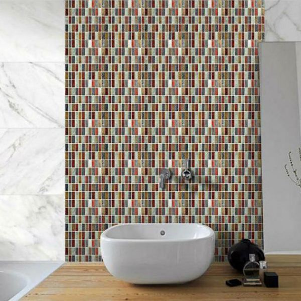 Mosaic Tile Wallpaper PVC Waterproof Peel and Stick Wall Tile with Square Shape Clearhalo 'Flooring 'Home Improvement' 'home_improvement' 'home_improvement_peel_stick_blacksplash' 'Peel & Stick Backsplash Tile' 'peel_stick_blacksplash' 'Walls & Ceilings' Walls and Ceiling' 1200x1200_c870ee33-5acf-4359-a2a6-9c10c2726aaa