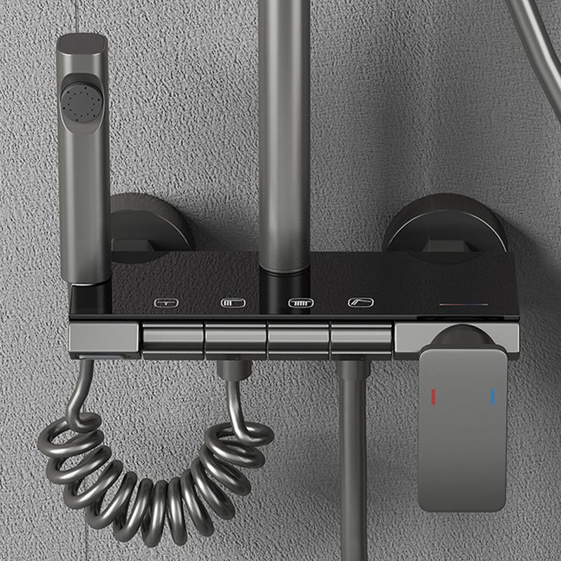 Modern Brass Shower Faucet Valve Included Wall Mounted Shower Combo Clearhalo 'Bathroom Remodel & Bathroom Fixtures' 'Home Improvement' 'home_improvement' 'home_improvement_shower_faucets' 'Shower Faucets & Systems' 'shower_faucets' 'Showers & Bathtubs Plumbing' 'Showers & Bathtubs' 1200x1200_c87182f3-0acc-42e7-86fb-6a9e966a5ebf