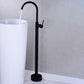Modern 1-Handle Freestanding Faucet Floor Mounted Freestanding Bathtub Faucet Clearhalo 'Bathroom Remodel & Bathroom Fixtures' 'Bathtub Faucets' 'bathtub_faucets' 'Home Improvement' 'home_improvement' 'home_improvement_bathtub_faucets' 1200x1200_c8855a8d-f12b-4438-a0a3-867332eb515c