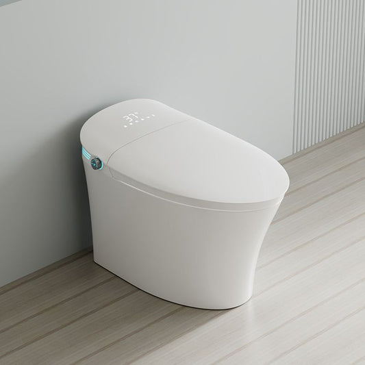 Ceramic Elongated Floor Standing Bidet in White with Heated Seat Clearhalo 'Bathroom Remodel & Bathroom Fixtures' 'Bidets' 'Home Improvement' 'home_improvement' 'home_improvement_bidets' 'Toilets & Bidets' 1200x1200_c892305e-989b-4e9f-bb44-b4a1287c88c0