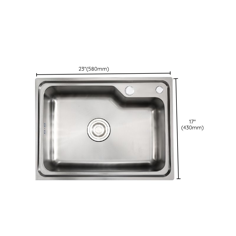 Contemporary Style Kitchen Sink Dirt Resistant Drop-In Kitchen Sink with Drain Assembly Clearhalo 'Home Improvement' 'home_improvement' 'home_improvement_kitchen_sinks' 'Kitchen Remodel & Kitchen Fixtures' 'Kitchen Sinks & Faucet Components' 'Kitchen Sinks' 'kitchen_sinks' 1200x1200_c8989de9-4812-421a-9466-c635c4387feb