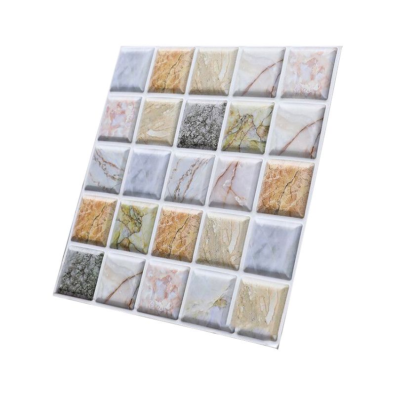 Square Peel and Stick Tile Mosaic Waterproof PVC Peel & Stick Tile for Shower 5-Pack Clearhalo 'Flooring 'Home Improvement' 'home_improvement' 'home_improvement_peel_stick_blacksplash' 'Peel & Stick Backsplash Tile' 'peel_stick_blacksplash' 'Walls & Ceilings' Walls and Ceiling' 1200x1200_c8ad9ffc-7356-4400-aa23-bc0e026d7438