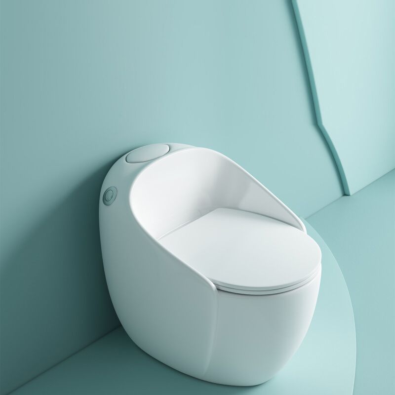 Modern Floor Mount Flush Toilet Ceramic Siphon Jet Urine Toilet with Seat for Bathroom Clearhalo 'Bathroom Remodel & Bathroom Fixtures' 'Home Improvement' 'home_improvement' 'home_improvement_toilets' 'Toilets & Bidets' 'Toilets' 1200x1200_c8b7d907-985d-4619-bce2-e4b72219b109