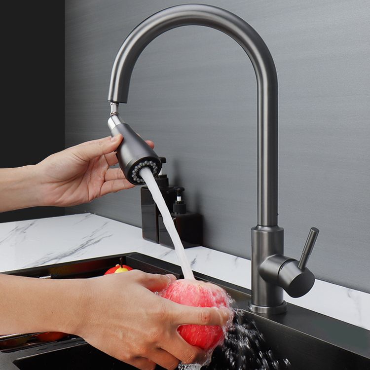 Touch 2 Modes Faucet Pull down Sprayer Bar Faucet 1-Handle Standard Kitchen Faucet Clearhalo 'Home Improvement' 'home_improvement' 'home_improvement_kitchen_faucets' 'Kitchen Faucets' 'Kitchen Remodel & Kitchen Fixtures' 'Kitchen Sinks & Faucet Components' 'kitchen_faucets' 1200x1200_c8c18e45-744f-434c-9e5a-e6a688319841