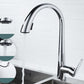 Contemporary Pull Down Kitchen Standard Faucet Single Handle Faucet with Pull Out Sprayer Clearhalo 'Home Improvement' 'home_improvement' 'home_improvement_kitchen_faucets' 'Kitchen Faucets' 'Kitchen Remodel & Kitchen Fixtures' 'Kitchen Sinks & Faucet Components' 'kitchen_faucets' 1200x1200_c8c427f2-9182-473c-a680-584bf638fac4