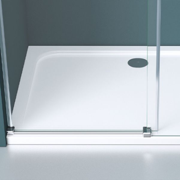 Semi Frameless Tempered Glass Shower Door Single Sliding Shower Door Clearhalo 'Bathroom Remodel & Bathroom Fixtures' 'Home Improvement' 'home_improvement' 'home_improvement_shower_tub_doors' 'Shower and Tub Doors' 'shower_tub_doors' 'Showers & Bathtubs' 1200x1200_c8cc5abd-e9ea-4b19-a02d-b09dcb905cc4