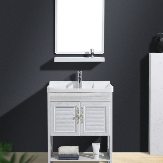 Modern Freestanding Sink Included Sink Vanity in White for Bathroom Clearhalo 'Bathroom Remodel & Bathroom Fixtures' 'Bathroom Vanities' 'bathroom_vanities' 'Home Improvement' 'home_improvement' 'home_improvement_bathroom_vanities' 1200x1200_c8cd53f0-7d0f-4dc8-b294-ff934d53f6f8