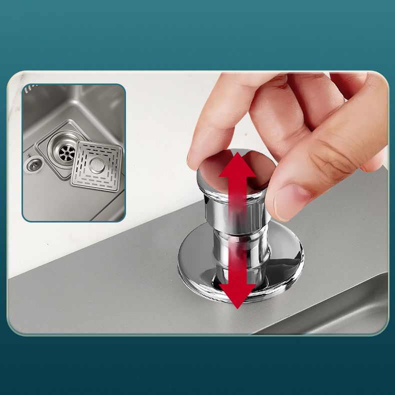 Classic Style Kitchen Sink Stainless Steel Drop-In Kitchen Sink with Drain Strainer Kit Clearhalo 'Home Improvement' 'home_improvement' 'home_improvement_kitchen_sinks' 'Kitchen Remodel & Kitchen Fixtures' 'Kitchen Sinks & Faucet Components' 'Kitchen Sinks' 'kitchen_sinks' 1200x1200_c8d44b5a-2d9d-4a06-80d8-07240ed97c91