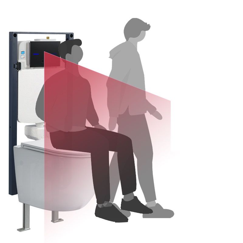 Wall-mounted Toilet Household In-wall Hidden Tank Soft-Close Seat Toilet Clearhalo 'Bathroom Remodel & Bathroom Fixtures' 'Home Improvement' 'home_improvement' 'home_improvement_toilets' 'Toilets & Bidets' 'Toilets' 1200x1200_c8ee7062-4f8e-416c-af1e-94896fbad8dc