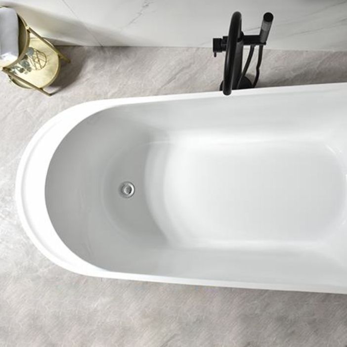 Slipper Modern Bath Oval White Soaking Acrylic Stand Alone Bathtub Clearhalo 'Bathroom Remodel & Bathroom Fixtures' 'Bathtubs' 'Home Improvement' 'home_improvement' 'home_improvement_bathtubs' 'Showers & Bathtubs' 1200x1200_c8f544ba-6c85-4fb6-81ef-5785a65adba5