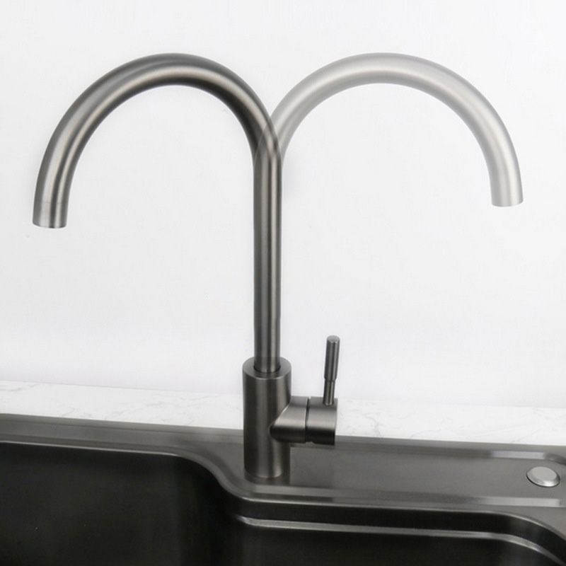 Modern Spray Kitchen Faucet Stainless Steel Swivel Spout Bridge Faucet Clearhalo 'Home Improvement' 'home_improvement' 'home_improvement_kitchen_faucets' 'Kitchen Faucets' 'Kitchen Remodel & Kitchen Fixtures' 'Kitchen Sinks & Faucet Components' 'kitchen_faucets' 1200x1200_c9018a52-cacc-4669-acf9-20dcde944101