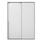 Gray Semi Frameless Narrow Bezel Single Sliding Glass Shower Door Clearhalo 'Bathroom Remodel & Bathroom Fixtures' 'Home Improvement' 'home_improvement' 'home_improvement_shower_tub_doors' 'Shower and Tub Doors' 'shower_tub_doors' 'Showers & Bathtubs' 1200x1200_c90874cd-4836-4839-97a6-f59a236ee80c